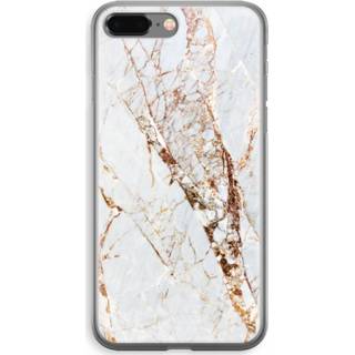 Transparant goud marmer IPhone 8 Plus Hoesje (Soft) - 7435138474448