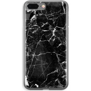 👉 Transparant zwart marmer IPhone 8 Plus Hoesje (Soft) - 2 7435138474455