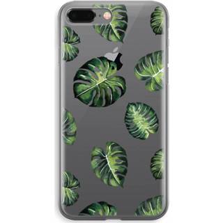 👉 Transparant IPhone 8 Plus Hoesje (Soft) - Tropische bladeren 7435138477494