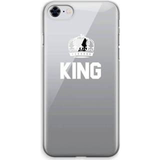 👉 Transparant zwart IPhone 8 Hoesje (Soft) - King 7435138486489