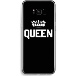 👉 Transparant zwart Samsung Galaxy S8 Plus Hoesje (Soft) - Queen 7435138850891