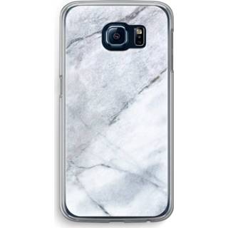 👉 Transparant witte marmer Samsung Galaxy S6 Hoesje (Soft) - 7435138665617