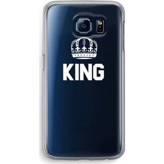 👉 Transparant zwart Samsung Galaxy S6 Hoesje (Soft) - King 7435138666683