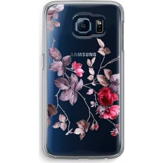 👉 Transparant Samsung Galaxy S6 Hoesje (Soft) - Mooie bloemen 7435138667604