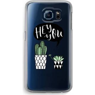 👉 Transparant Samsung Galaxy S6 Hoesje (Soft) - Hey you cactus 7435138668670