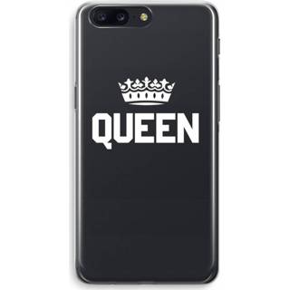 Transparant zwart OnePlus 5 Hoesje (Soft) - Queen 7435138720798