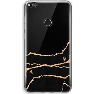👉 Transparant gouden marmer Huawei Ascend P8 Lite (2017) Hoesje (Soft) - 7435138730766
