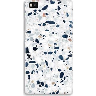 👉 Zwart Huawei Ascend P8 Lite (2015 - 2016) Volledig Geprint Hoesje (Hard) Terrazzo N°1 7435138734771