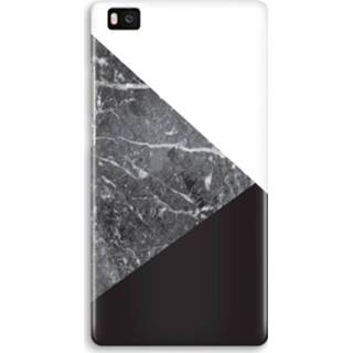 Marmer zwart Huawei Ascend P8 Lite (2015 - 2016) Volledig Geprint Hoesje (Hard) Combinatie 7435138734788