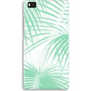 Zwart Huawei Ascend P8 Lite (2015 - 2016) Volledig Geprint Hoesje (Hard) Palmbladeren 7435138739714