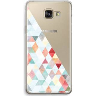 👉 Transparant pastel Samsung Galaxy A5 (2016) Hoesje (Soft) - Gekleurde driehoekjes 7435138751747