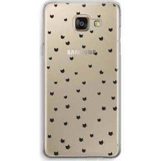 👉 Transparant Samsung Galaxy A5 (2016) Hoesje (Soft) - Kleine kattenkopjes 7435138751754