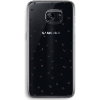 👉 Transparant Samsung Galaxy S7 Edge Hoesje (Soft) - Kleine kattenkopjes 7435138796755