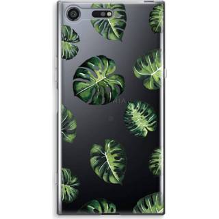 👉 Transparant Sony Xperia XZ Premium Hoesje (Soft) - Tropische bladeren 7435138817894