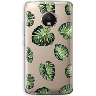 👉 Transparant Motorola Moto G5 Plus Hoesje (Soft) - Tropische bladeren 7435138872893