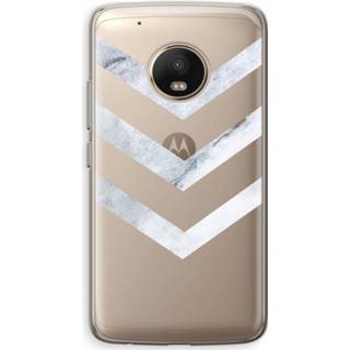 👉 Transparant Motorola Moto G5 Plus Hoesje (Soft) - Marmeren pijlen 7435138873807