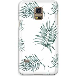 👉 Zwart Samsung Galaxy S5 Mini Volledig Geprint Hoesje (Hard) - Simple leaves 7435138876822