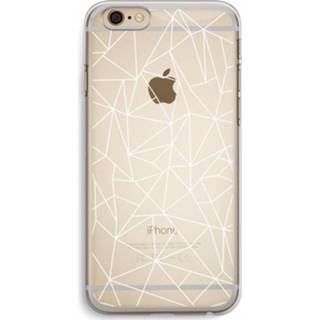 👉 Transparant wit IPhone 6 Plus / 6S Hoesje (Soft) - Geometrische lijnen 7435138885855