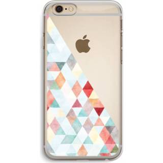 Transparant pastel IPhone 6 Plus / 6S Hoesje (Soft) - Gekleurde driehoekjes 7435138886845