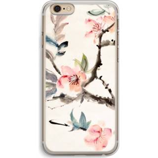 👉 Transparant IPhone 6 Plus / 6S Hoesje (Soft) - Japanse bloemen 7435138888849