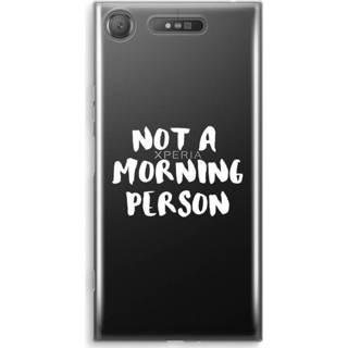 👉 Transparant Sony Xperia XZ1 Hoesje (Soft) - Morning person 7435138913961