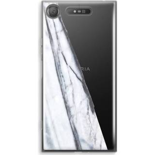 Transparant marmer Sony Xperia XZ1 Hoesje (Soft) - Gestreepte 7435138913985