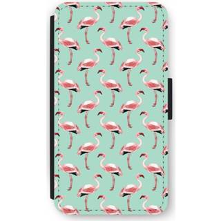 👉 Flip hoesje groen zwart Oneplus 3 - Flamingoprint 7435138947959