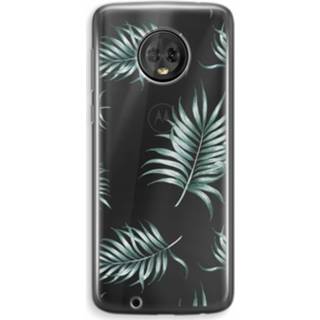👉 Transparant Motorola Moto G6 Plus Hoesje (Soft) - Simple leaves 7435138962983