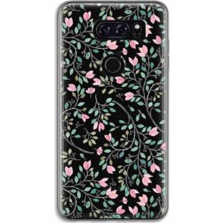 👉 Transparant LG V30 Hoesje (Soft) - Sierlijke bloemen 7439626221286