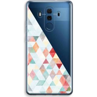👉 Transparant pastel Huawei Mate 10 Pro Hoesje (Soft) - Gekleurde driehoekjes 7439626233289