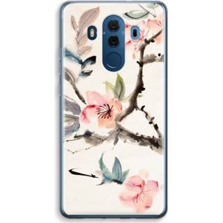 👉 Transparant Huawei Mate 10 Pro Hoesje (Soft) - Japanse bloemen 7439626234200