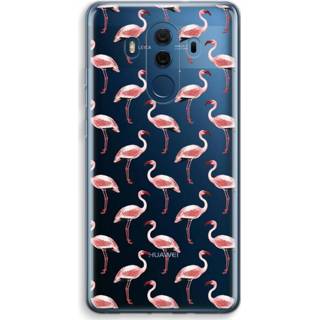 👉 Transparant groen Huawei Mate 10 Pro Hoesje (Soft) - Flamingoprint 7439626235283