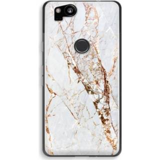 👉 Transparant goud marmer Google Pixel 2 Hoesje (Soft) - 7439626241291