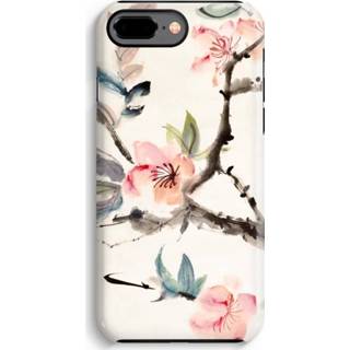 👉 Zwart IPhone 7 Plus Tough Case - Japanse bloemen 7439626254208