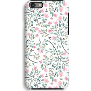 👉 Zwart IPhone 6/6S Plus Tough Case - Sierlijke bloemen 7439626261282