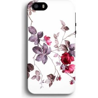 👉 Zwart IPhone 5/ 5S / SE Tough Case - Mooie bloemen 7439626268243