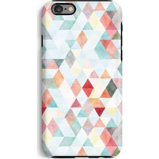 👉 Pastel zwart IPhone 6 / 6s Tough Case - Gekleurde driehoekjes 7439626273285