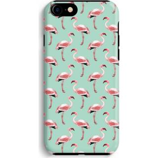 👉 Groen wit IPhone 7 Tough Case - Flamingoprint 7439626280283