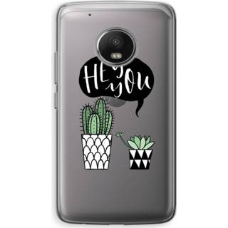 👉 Transparant Motorola Moto G5 Hoesje (Soft) - Hey you cactus 7439626339363