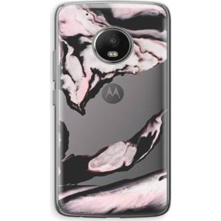 👉 Transparant roze Motorola Moto G5 Hoesje (Soft) - stroom 7439626340352