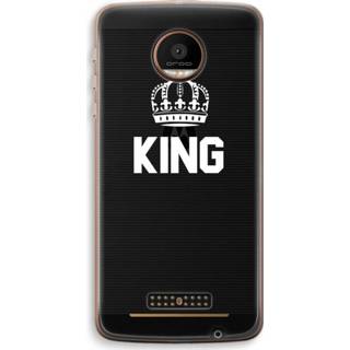 👉 Transparant zwart Motorola Moto Z Force Hoesje (Soft) - King 7439626375361