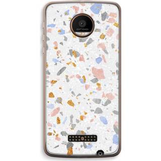 👉 Transparant Motorola Moto Z Force Hoesje (Soft) - Terrazzo N°8 7439626376313