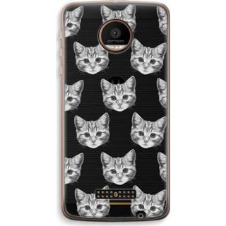 Transparant Motorola Moto Z Force Hoesje (Soft) - Kitten 7439626376337