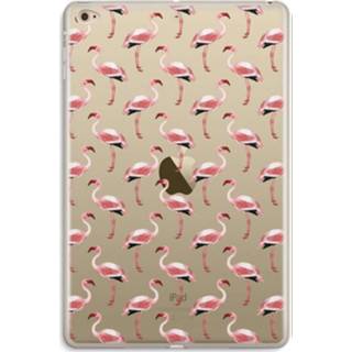 👉 Transparant groen IPad Mini 4 Hoesje (Soft) - Flamingoprint 7439626395383