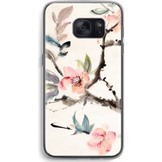 👉 Transparant Samsung Galaxy S7 Hoesje (Soft) - Japanse bloemen 7439626414404