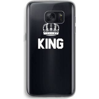 👉 Transparant zwart Samsung Galaxy S7 Hoesje (Soft) - King 7439626415463