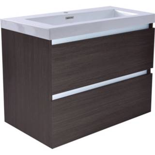 👉 Grijs active Saqu Wastafelmeubelset 60x46x55 cm Houtnerf 8714175948372