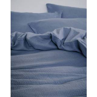 👉 Dekbedovertrek blauw katoen Marc O'Polo Kuva Smoke Blue-140x200/220 8715944620017