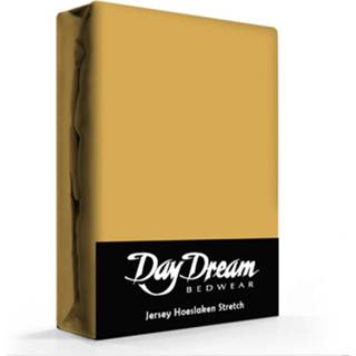 👉 Jersey hoeslaken geel Day Dream Chai Tea-140 x 200 cm