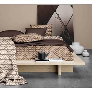 👉 Dekbedovertrek satijn-katoen beige Satin d'Or Cervo Taupe-140x200/220 8716057066754